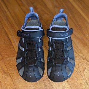 Teva Deacon Womens Brown Gray Sandals Shoes Purple Hiking Water Outdoor Sz 9